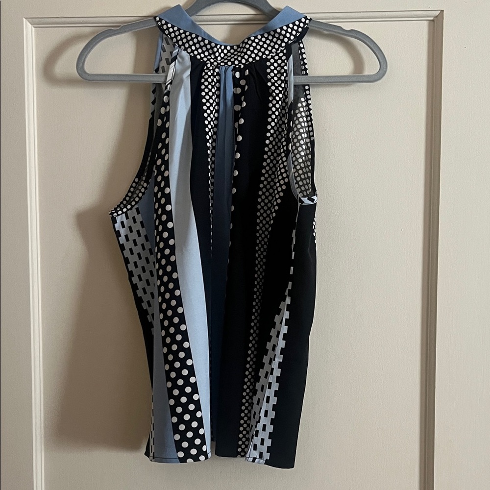 SHEIN Black and White Patterned Tank Top